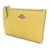 COACH GHW Card Case Calfskin Leather Yellow