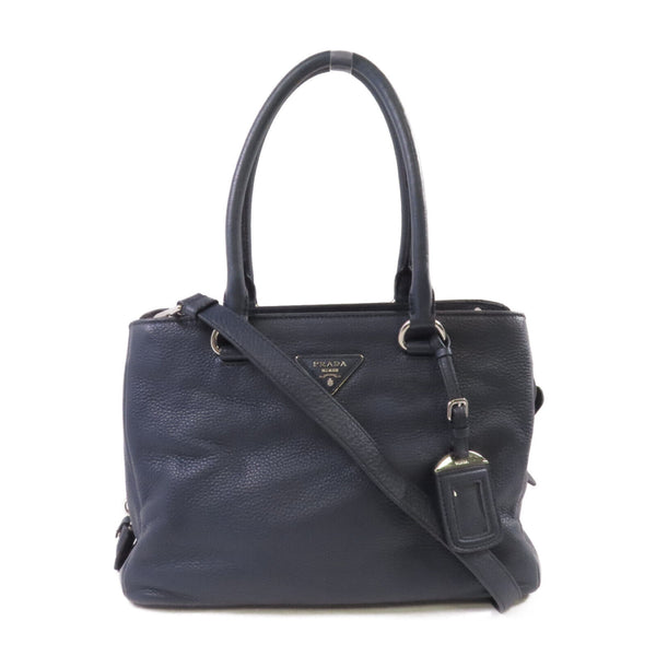 PRADA SHW Handbag Shoulder Bag Crossbody Calfskin Leather 1BA853 Blue