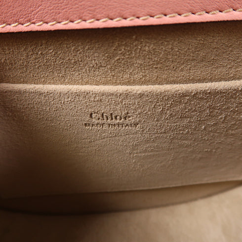 Chloe GHW Shoulder Bag Calfskin Leather Pink
