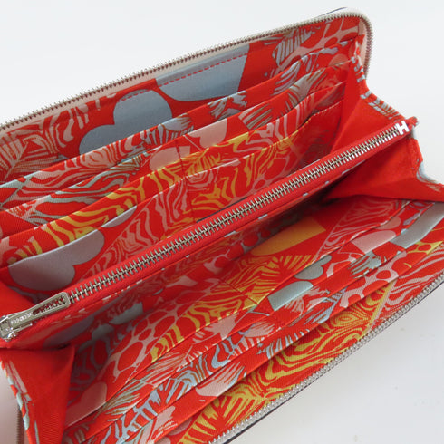 HERMES PHW Silk In Classic Long Wallet Evercolor Leather White