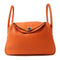 HERMES PHW Lindy 26 2 Way Bag Taurillon Clemence 93 Orange