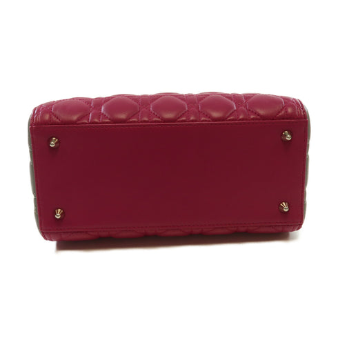 Dior SHW Lady Medium 2Way Shoulder Bag Lambskin Leather M0550 Purple/Grey/Blue