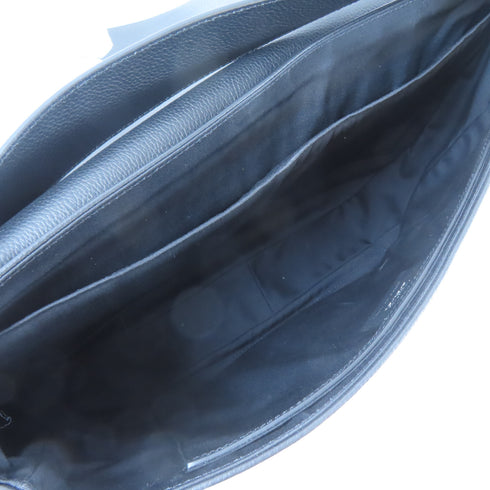 Christian Dior CD SHW Saddle Shoulder Bag Calfskin Leather Black