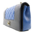 CHANEL Quilted CC GHW Chain Shoulder Bag Calfskin Leather Black/Blue v1