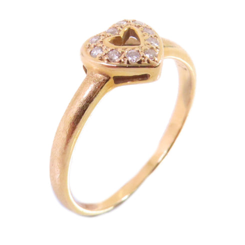 Fine JEWELRY 0.07ct Diamond Ring US#5.25 18K Yellow Gold
