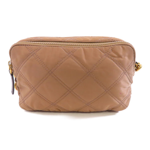 MARC JACOBS GHW Shoulder Bag Nylon Brown