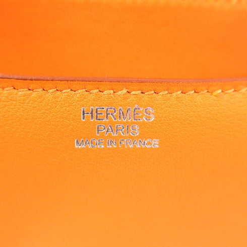 HERMES PHW Constance 24 Shoulder Bag Swift Leather Orange