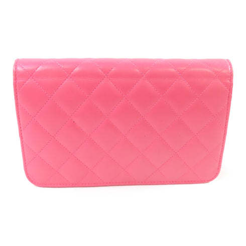 CHANEL CC SHW WOC Wallet On Chain Shoulder Bag Lambskin Leather