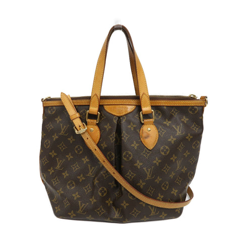 LOUIS VUITTON LV GHW Palermo PM 2Way Shoulder Hand Bag Monogram M40145 Brown