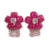 Fine Jewelry Ruby Diamond Earrings 18K White Gold