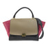 CELINE GHW Trapeze Shoulder Bag Handbag Calfskin Leather Grey Black Red