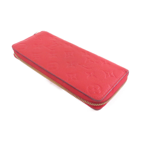 LOUIS VUITTON LV GHW Clemence Long Wallet M60169 Monogram Empreinte Red
