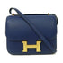 HERMES GHW Constance Mini Shoulder Bag Swift Leather Bleu Saphir