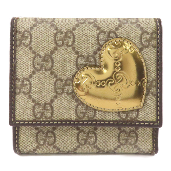 GUCCI GG GHW Wallet 212099 Coated Canvas Brown