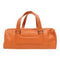 CHANEL CC SHW Boston Bag Handbag Caviar Leather Orange