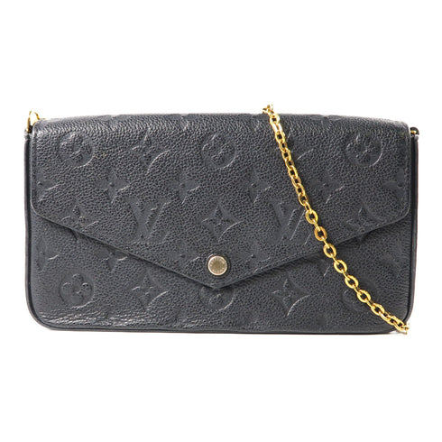 LOUIS VUITTON LV Felicie Pochette Shoulder Bag M82477 Monogram Empreinte Black