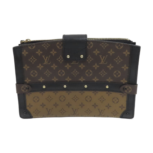 LOUIS VUITTON LV GHW Trunk Clutch Crossbody Bag Shoulder Monogram M43596 Brown