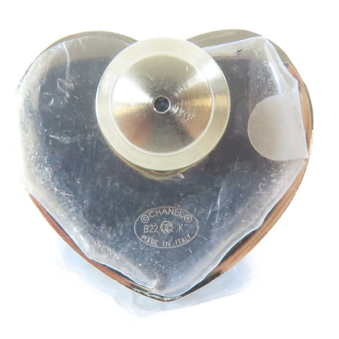 CHANEL CC Brooch Leather/Metal Black/Gold