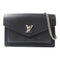LOUIS VUITTON LV SHW Mylockme Chain Shoulder Bag M63471 Calfskin Leather Black