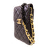 CHANEL Quilted CC GHW Phone Bag Chain Shoulder Bag Lambskin Leather Black