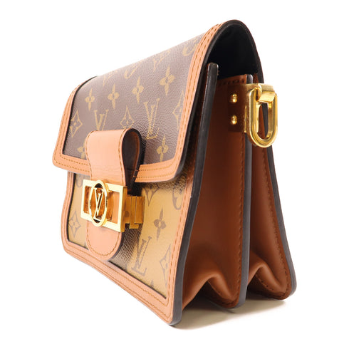 LOUIS VUITTON LV GHW Mini Dauphine Shoulder Bag M45959 Monogram Reverse Brown v1