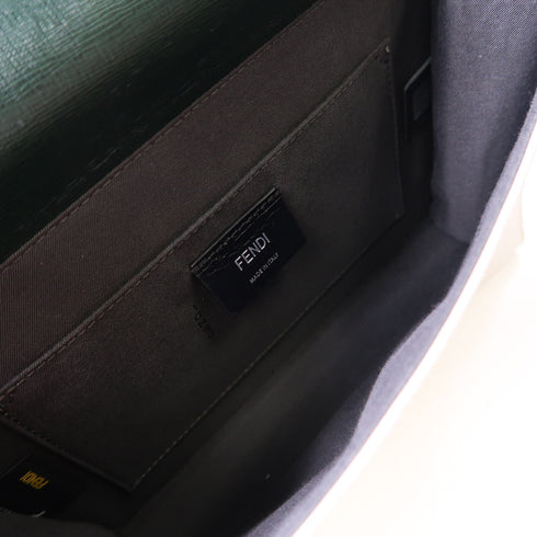 FENDI SHW 2 Way Bag 8BT-222-Z25 149-2384 Calfskin Leather Gray/Pink/Deep Green