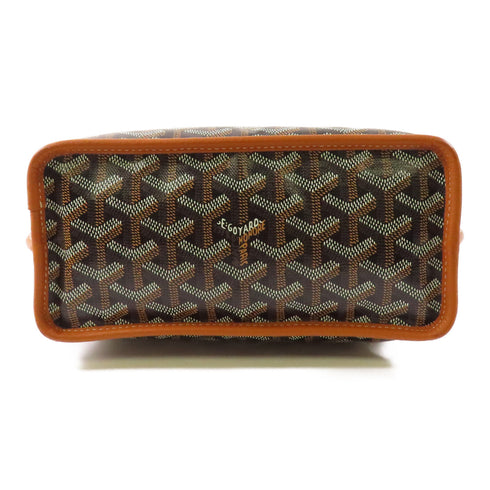 GOYARD SHW Anjou Mini Handbag PVC Coated Canvas Brown