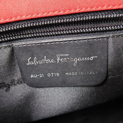 Salvatore Ferragamo SHW Shoulder Bag Canvas Red