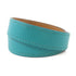 HERMES Drag Double Bracelet Bangle 07212CK Epsom Leather Bleu Paon/Green