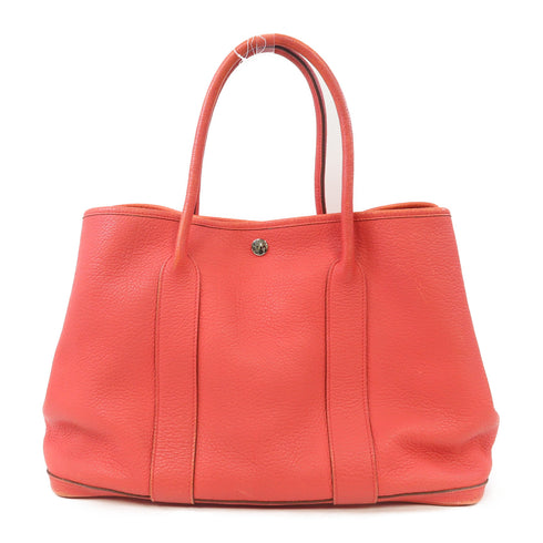 HERMES PHW Garden Party PM Tote Bag Handbag Negonda Leather Bougainvillier