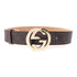 GUCCI GG Belt 80cm Leather Gold/Brown