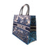 Christian Dior CD Book Tote Bag Handbag Canvas Blue White