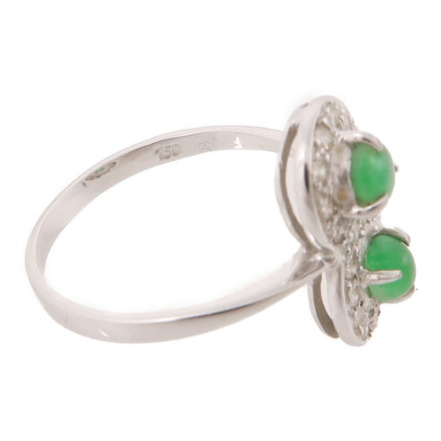 JEWELRY Jade Ring 18K White Gold US#6