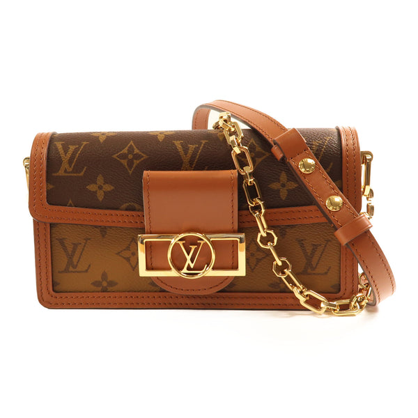 LOUIS VUITTON LV Dauphine East West 2 Way Shoulder Bag M46757 Monogram Reverse v1