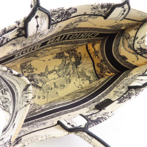 Christian Dior CD Book Tote Bag Canvas Black