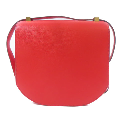 HERMES GHW Mosaique AU 24 Bag Shoulder Handbag Epsom Leather Rouge De Coeur Red