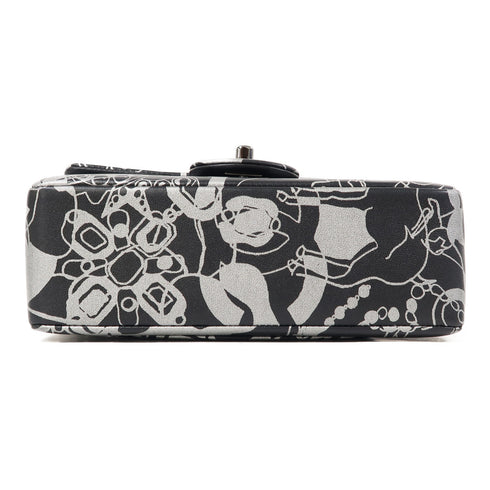 CHANEL CC SHW Chain Shoulder Bag Calfskin Leather Black/Silver