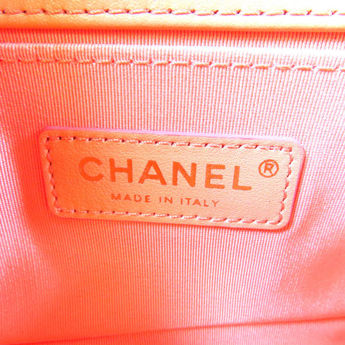 CHANEL Quilted CC GHW Chain Shoulder Bag Calfskin Leather Pink v2