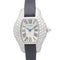 CARTIER Tonneau Arrondie Quartz Watch WJ301750 18K White Gold Diamond Leather