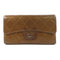 CHANEL CC SHW Long Wallet Lambskin Leather Brown