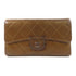 CHANEL CC SHW Long Wallet Lambskin Leather Brown