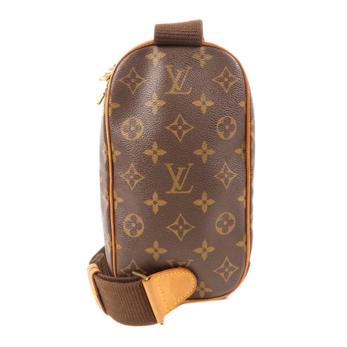LOUIS VUITTON LV GHW Pochette Gange Waist Bag Shoulder M51870 Monogram Brown v1