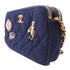 CHANEL CC GHW Paris-Hamburg Chain Shoulder Bag A70332 Wool Navy