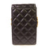 CHANEL Quilted CC GHW Phone Bag Chain Shoulder Bag Lambskin Leather Black