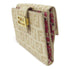 FENDI GHW Wallet PVC Coated Canvas Beige/Pink