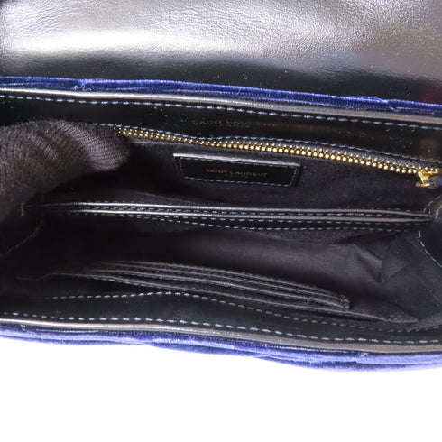 SAINT LAURENT YSL GHW Shoulder Bag GUE467072 Velvet Navy