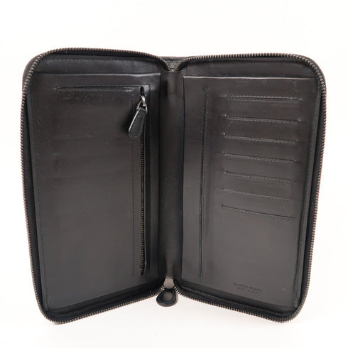 BOTTEGA VENETA BV SHW Long Wallet Calfskin Leather Black