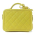 CHANEL Quilted CC GHW Vanity Case 2 Way Shoulder Handbag Caviar Leather Yellow