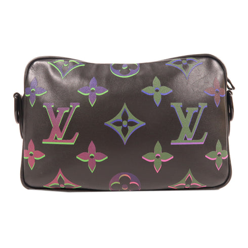 LOUIS VUITTON Comet Messenger PM Shoulder Bag M22495 Calfskin Black/Multicolor