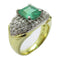 FINE JEWELRY 1.88ct Emerald 0.77ct Diamond Ring PT900 Platinum 18K Gold US#5.75